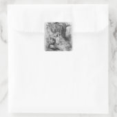 Heloise und Astrolabius Quadratischer Aufkleber (Tasche)