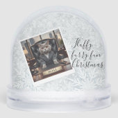 Help Desk Cat, Office, Fun Cats meme Snow Globe Schneekugeln (Rückseite)
