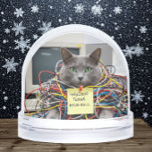 Help Desk Cat, Office, Fun Cats meme Snow Globe Schneekugeln