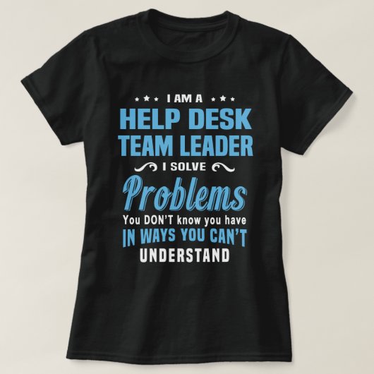 Help Desk Teamleiter T-Shirt (Design vorne)