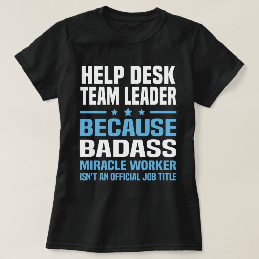 Help Desk Teamleiter T-Shirt (Design vorne)