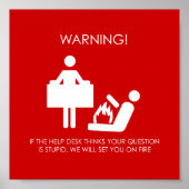 Help Desk Warn Poster (Vorne)