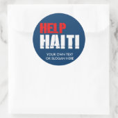 HELP HAITI RUNDER AUFKLEBER (Tasche)