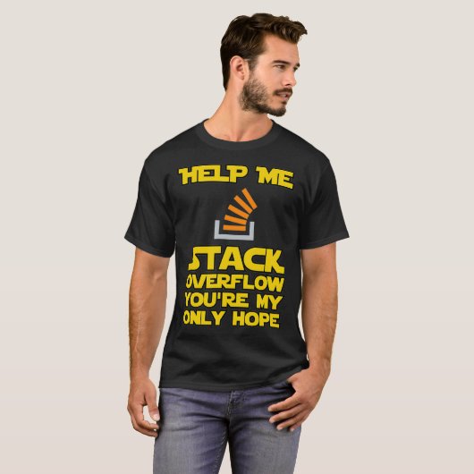 Help me Stack Overflow funny devops er programmier T-Shirt (Vorne ganz)