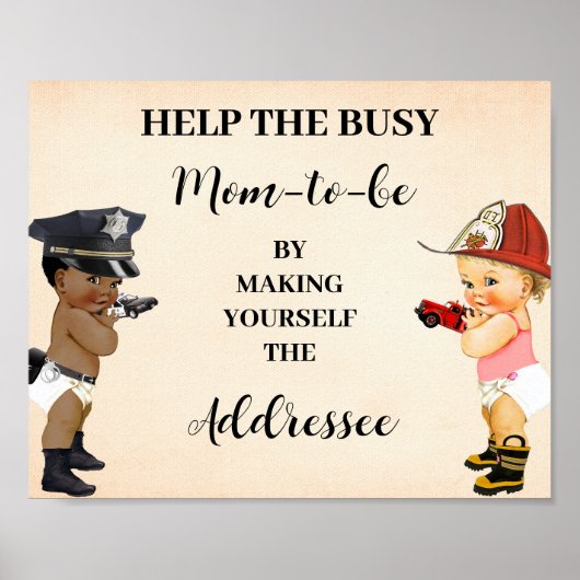 Help Mom Make Yourself Addressee Little Recruit Poster (Vorne)