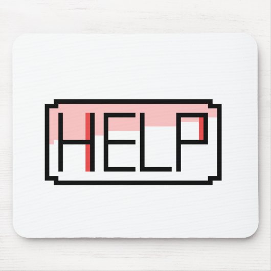 Help! Retro RPG Chat Box Pixel Design Mousepad (Vorne)