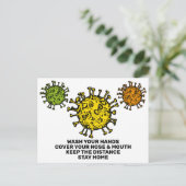Help Stop Corona Virus Covid19 Safety Postkarte (Stehend Vorderseite)