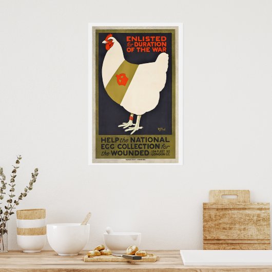 Help the National Egg Collection for the Wounded Poster (Küche)