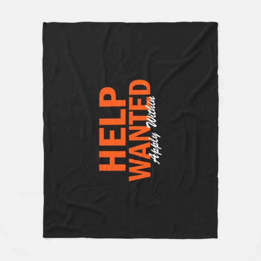 Help Wanted Apply Within Fleecedecke (Vorderseite)