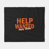 Help Wanted Apply Within Fleecedecke (Vorderseite (Horizontal))
