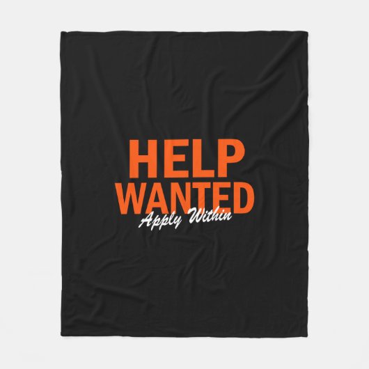 Help Wanted Apply Within Fleecedecke (Vorderseite)