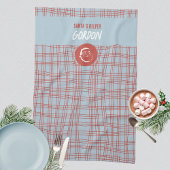 Helper Moderner Blue & Red Holiday Geschirrtuch