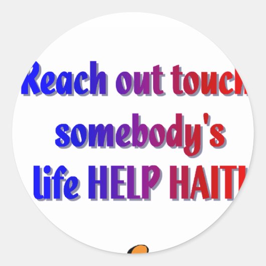Helping HAITI_ Runder Aufkleber (Vorderseite)