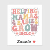 Helping Moms & Babies Grow Cute Lactation Nurse Aufkleber (Blatt)