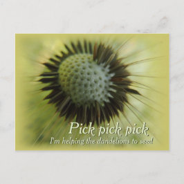 Helping the dandelions CC0489 Postcard Postkarte
