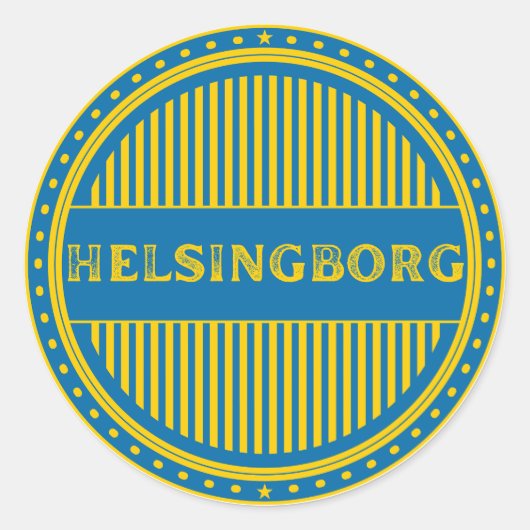 Helsingborg City Pride Emblem – Swedish Identity Runder Aufkleber (Vorderseite)