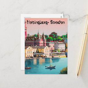 Helsingborg Druck - Schweden Poster, Helsingborg V Feiertagspostkarte
