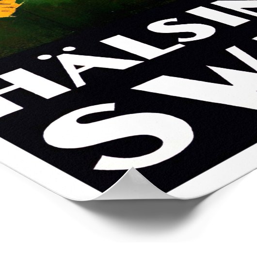 Helsingborg Sweden Vintage Reise Poster (Ecke)