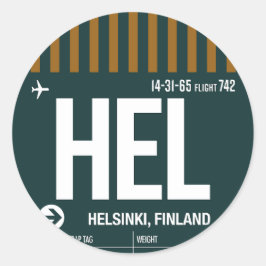 Helsinki - Aufkleber für den Tag der Reise
