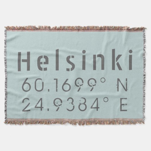 Helsinki Breitengrad Längengrad Decke (Vorderseite)