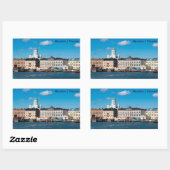 Helsinki City Skyline Rechteckiger Aufkleber (Blatt)