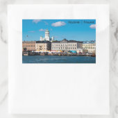 Helsinki City Skyline Rechteckiger Aufkleber (Tasche)