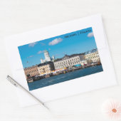 Helsinki City Skyline Rechteckiger Aufkleber (Umschlag)