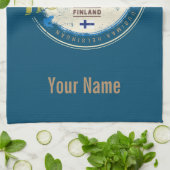 Helsinki Elche Hauptstadt Finnland Vintagen Souven Geschirrtuch (Gefaltet)