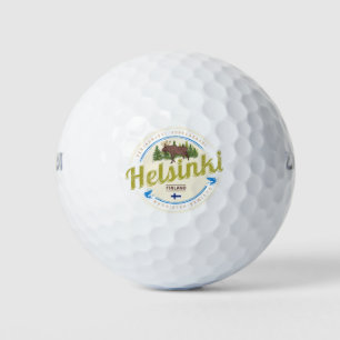 Helsinki Elche Hauptstadt Finnland Vintagen Souven Golfball