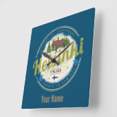 Helsinki Elche Hauptstadt Finnland Vintagen Souven Quadratische Wanduhr (Winkel)