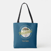 Helsinki Elche Hauptstadt Finnland Vintagen Souven Tasche (Rückseite)