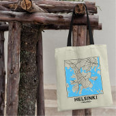 Helsinki, Finland City Map Tote Bag Tragetasche