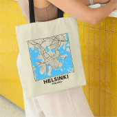 Helsinki, Finland City Map Tote Bag Tragetasche
