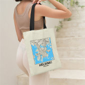 Helsinki, Finland City Map Tote Bag Tragetasche