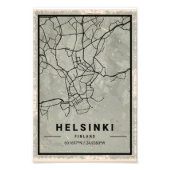 Helsinki finland map print poster canvas (Vorne)