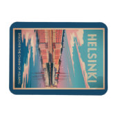 Helsinki Finland Waterfront Travel Art Vintage Magnet (Horizontal)