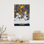 Helsinki - Finnland - Bluefresh City Map Poster (Küche)