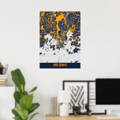 Helsinki - Finnland - Bluefresh City Map Poster (Heimbüro)