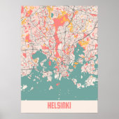 Helsinki - Finnland - Chalk City Map Poster (Vorne)