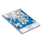 Helsinki Finnland City Map Koordination Reisebuch Notizblock (Rechte Seite)