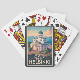 Helsinki Finnland Dom Reise Kunst Vintage Spielkarten