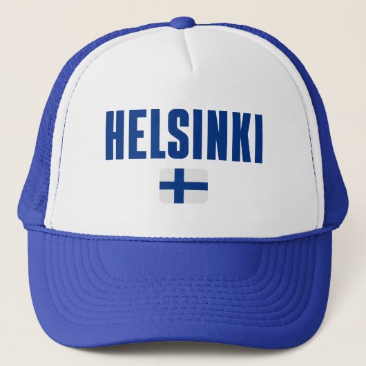 HELSINKI Finnland Flag Truckerkappe (Vorderseite)
