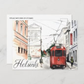 Helsinki Finnland Jahrgang Reise Stadt willkommen Postkarte (Vorne/Hinten)