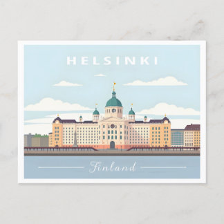 Helsinki Finnland Kathedrale Pastel Travel Postkarte
