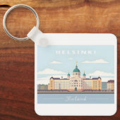Helsinki Finnland Kathedrale Pastel Travel Schlüsselanhänger (Vorderseite)