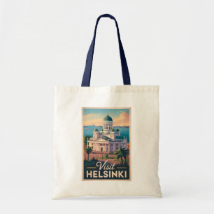Helsinki Finnland Kathedrale Reise Kunst Vintage Tragetasche
