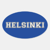 Helsinki Finnland Ovaler Aufkleber (Vorderseite)