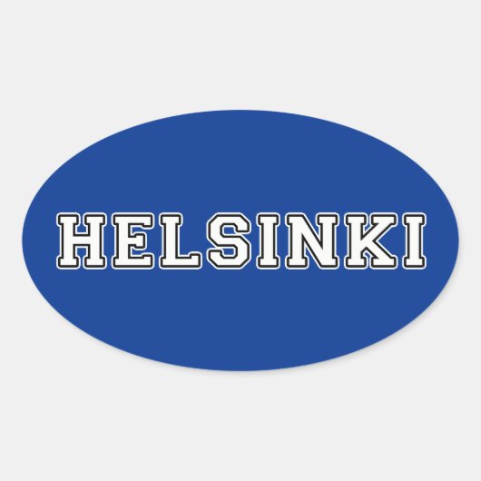 Helsinki Finnland Ovaler Aufkleber (Vorderseite)
