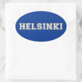 Helsinki Finnland Ovaler Aufkleber (Tasche)