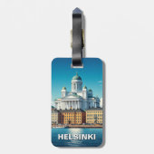 Helsinki Finnland Reise Gepäckanhänger (Rückseite vertikal)